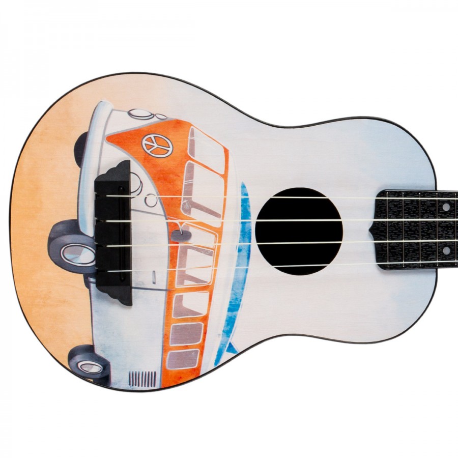 Flight TUS-25 BUS Travel Series Soprano Ukulele with Bag - Bus Print